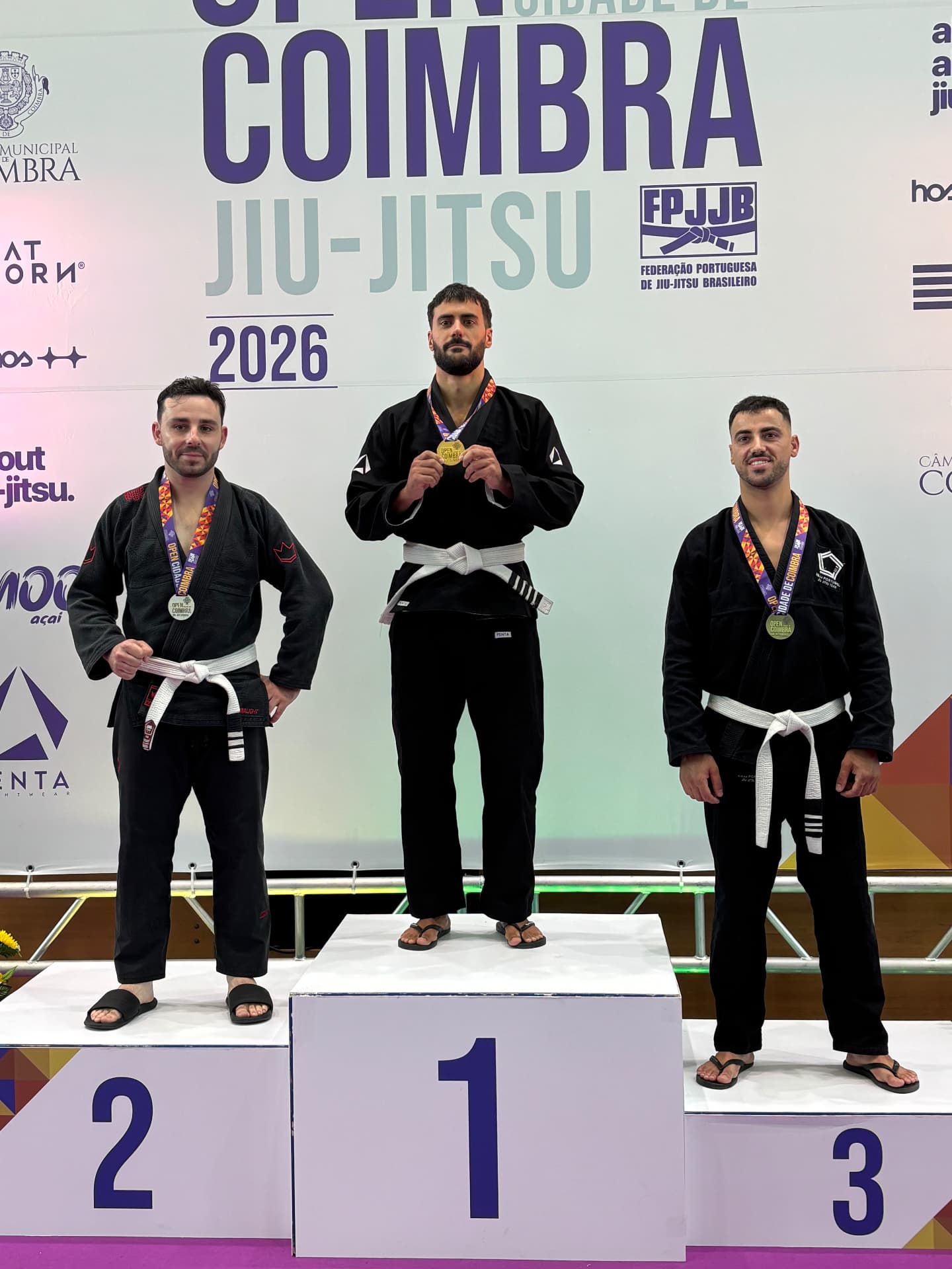 Pódio — Open Cidade de Coimbra de Jiu-Jitsu 2026