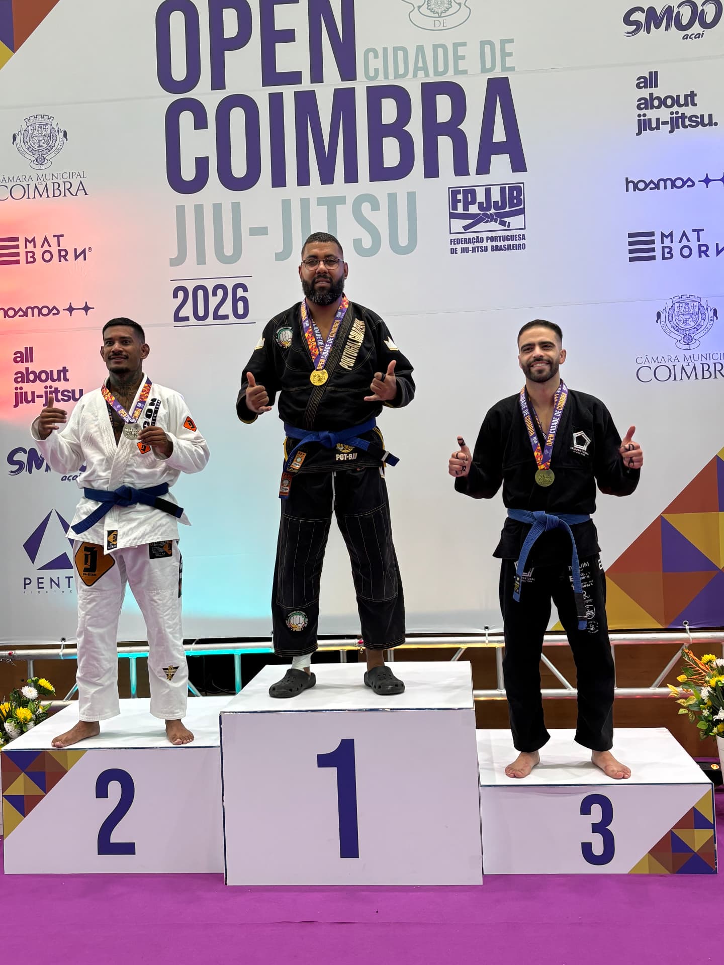 Pódio — Open Cidade de Coimbra de Jiu-Jitsu 2026