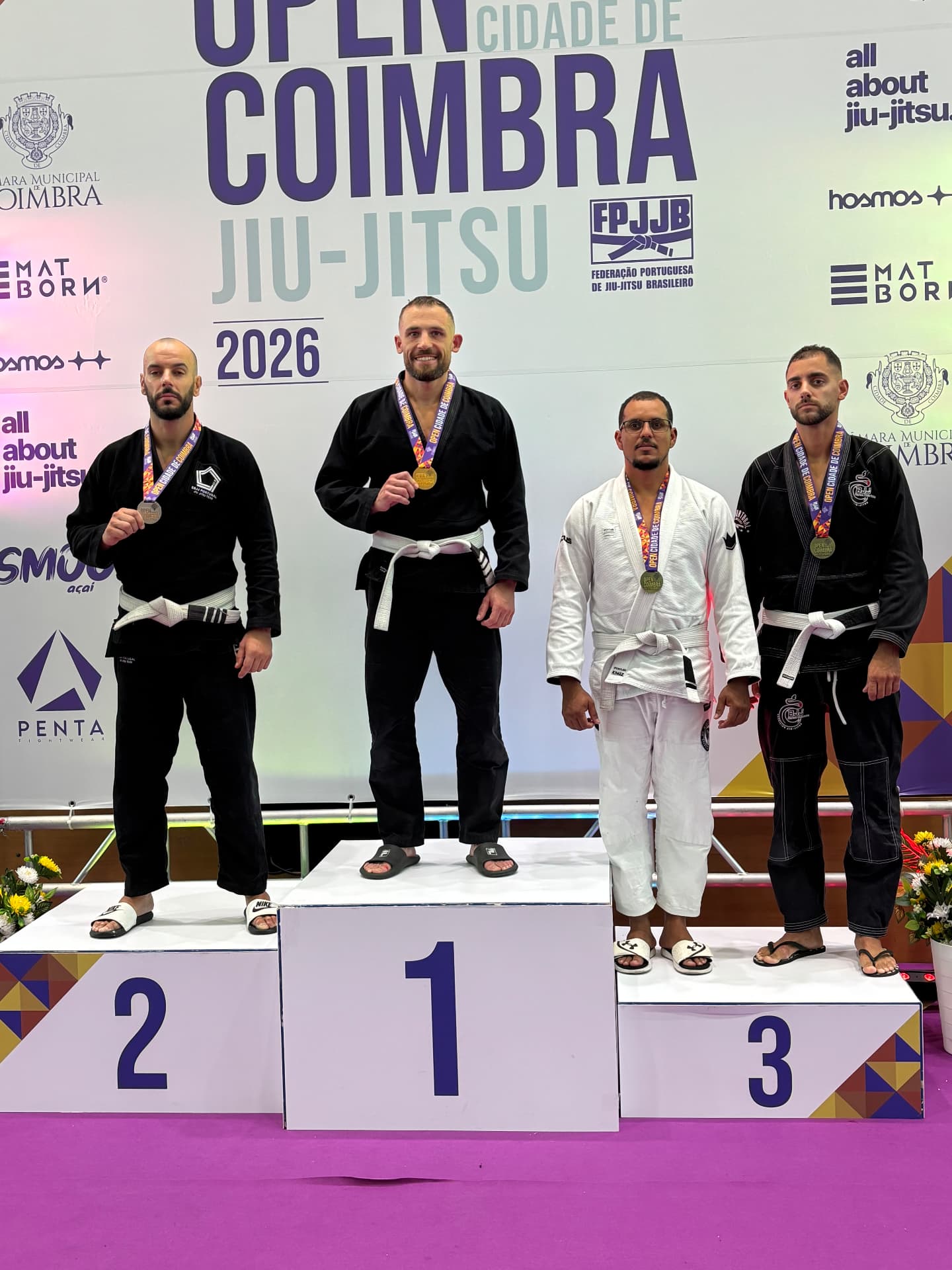Pódio — Open Cidade de Coimbra de Jiu-Jitsu 2026
