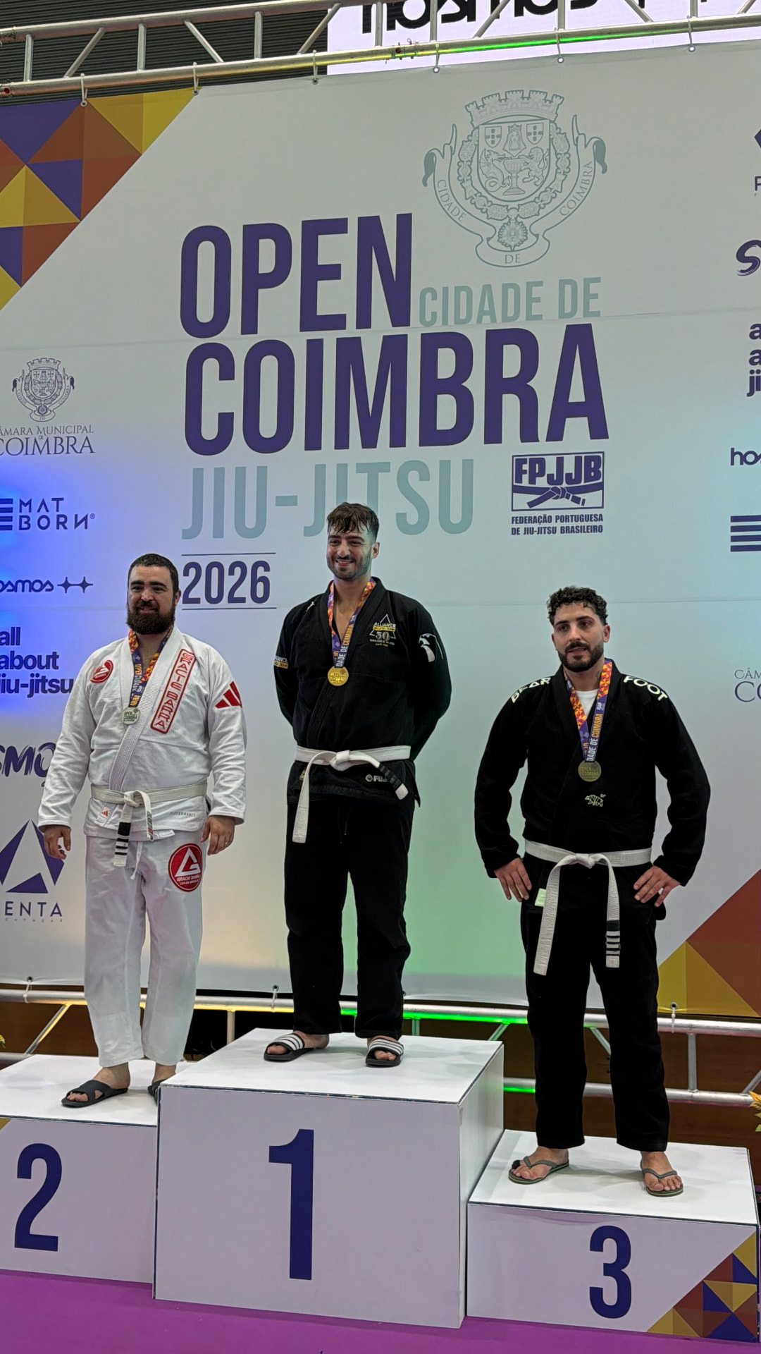 Pódio — Open Cidade de Coimbra de Jiu-Jitsu 2026