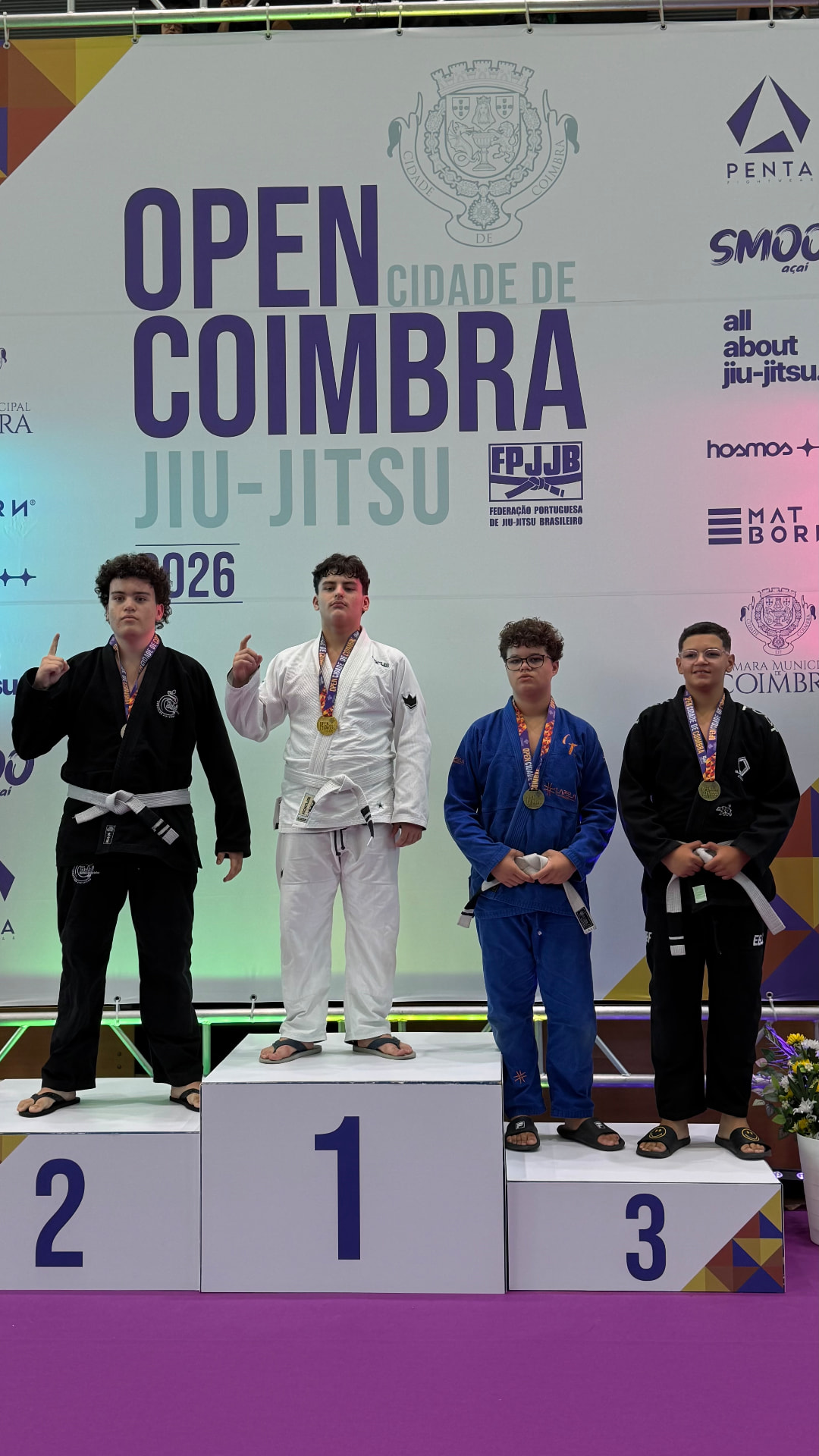 Pódio — Open Cidade de Coimbra de Jiu-Jitsu 2026